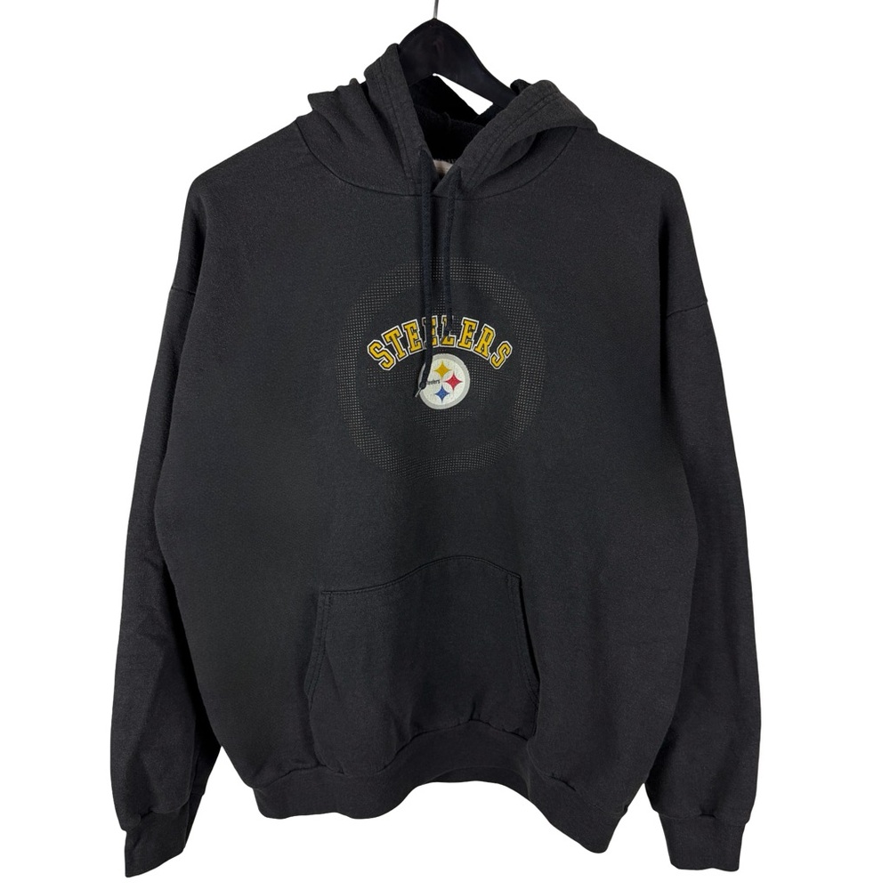 Vintage 2000s Pittsburgh Steelers NFL Apparel Shadow Pullover Hoodie Size L